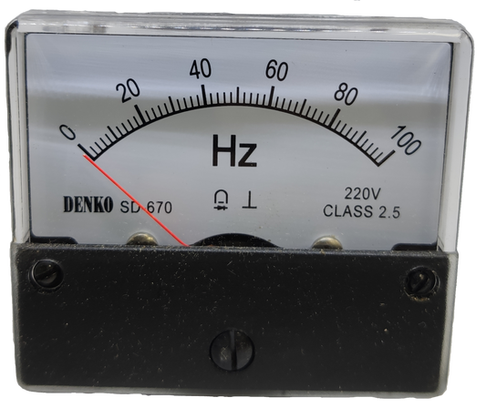 Denko Panel Meter 100Hz AC 60 x 70mm