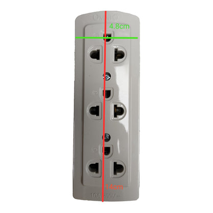 Omni 3 Gang Extension Universal Outlet with Ground 3 Gang, Surface Type Outlet with Ground WSG-003