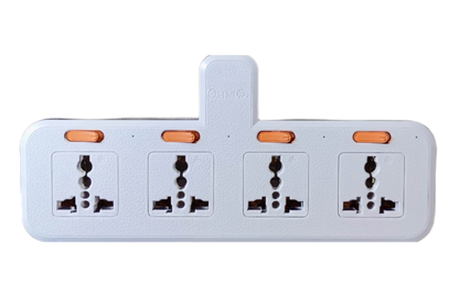 Omni Universal Adapter with Switch WUA-042 Omni 10A 250V 4 Gang Universal Outlet