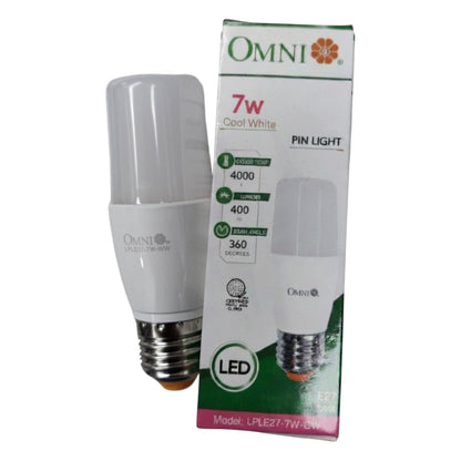 Omni 7W LED Stick Lamp E27 220V Cool White 4000K LPLE27-7W-CW