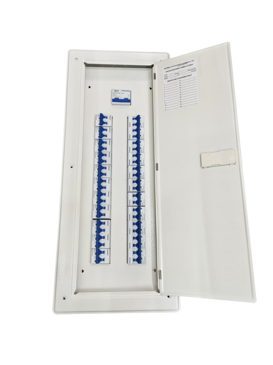 Panel Board 125A 2 Pole Main Chint Miniature Circuit Breaker 22 Branches 2 Pole Panasonic for Miniature 3 Modules Metal Base