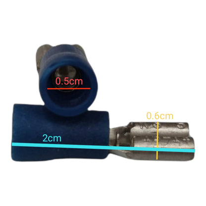 Local Terminal Lugs Connector Type for 3.5mm Wire 6mm with Insulation Head Male and Female, Spade Connector 6mm Male and Female, Terminal Spade Connector, Spade Terminal