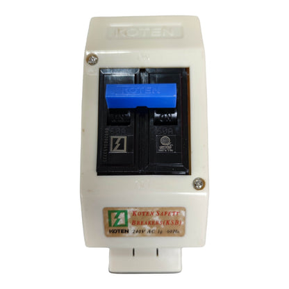 Koten 30A 2 Pole Single Phase Circuit Breaker with Enclosure and Outlet MCB ECB with Universal Outlet KSBS30A2P