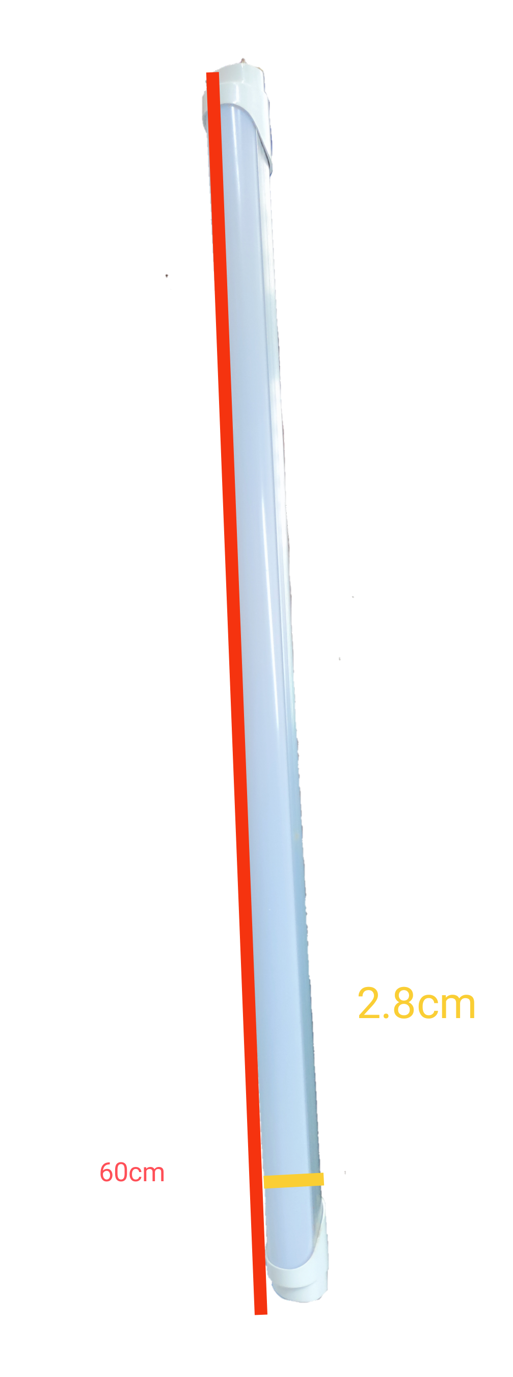 Denko 10W T8 LED Tube Light with dimensions of 60cm length and 2.8cm diameter for efficient lighting