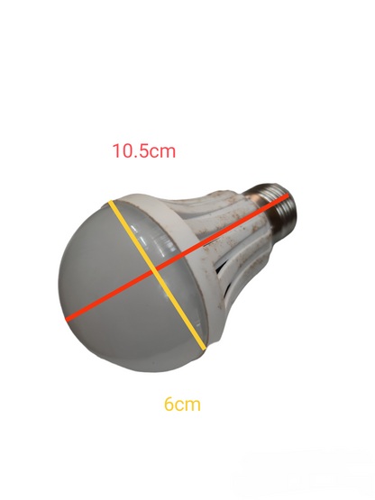 Denko 5W standby bulb with a round design, measuring 10.5cm in height and 6cm in diameter