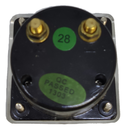 Denko DC volt panel meter with dual gold terminals for accurate voltage measurement in electrical applications