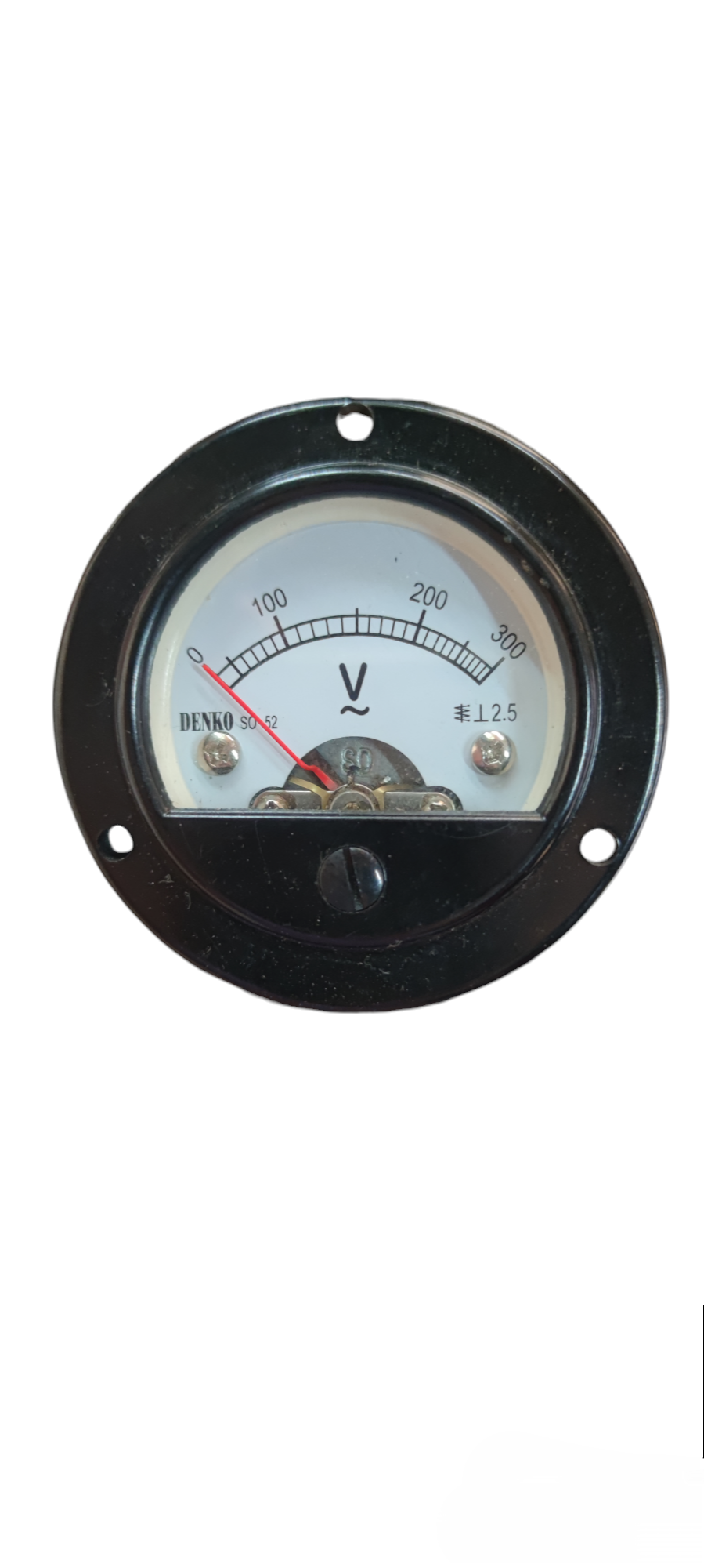 Denko Panel Meter 300V AC 52mm round analog voltage tester with black casing and needle gauge