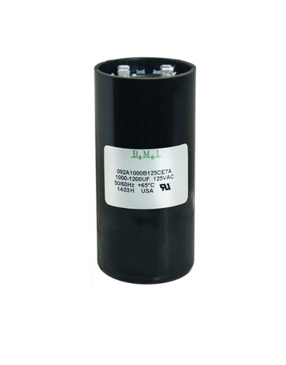 Motor Starting Capacitor 1000-1200 UF BMI Brand, Available in (165VAC, and 125VAC)
