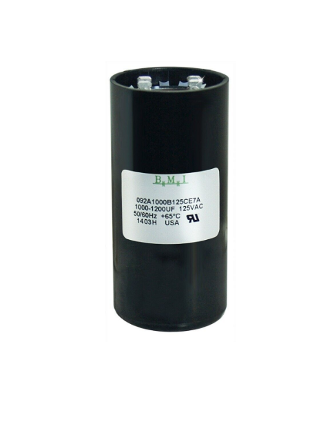 Motor Starting Capacitor 1000-1200 UF BMI Brand, Available in (165VAC, and 125VAC)