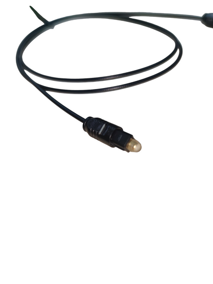 Black digital fiber optic cable audio with plastic connector for high-quality sound transmission