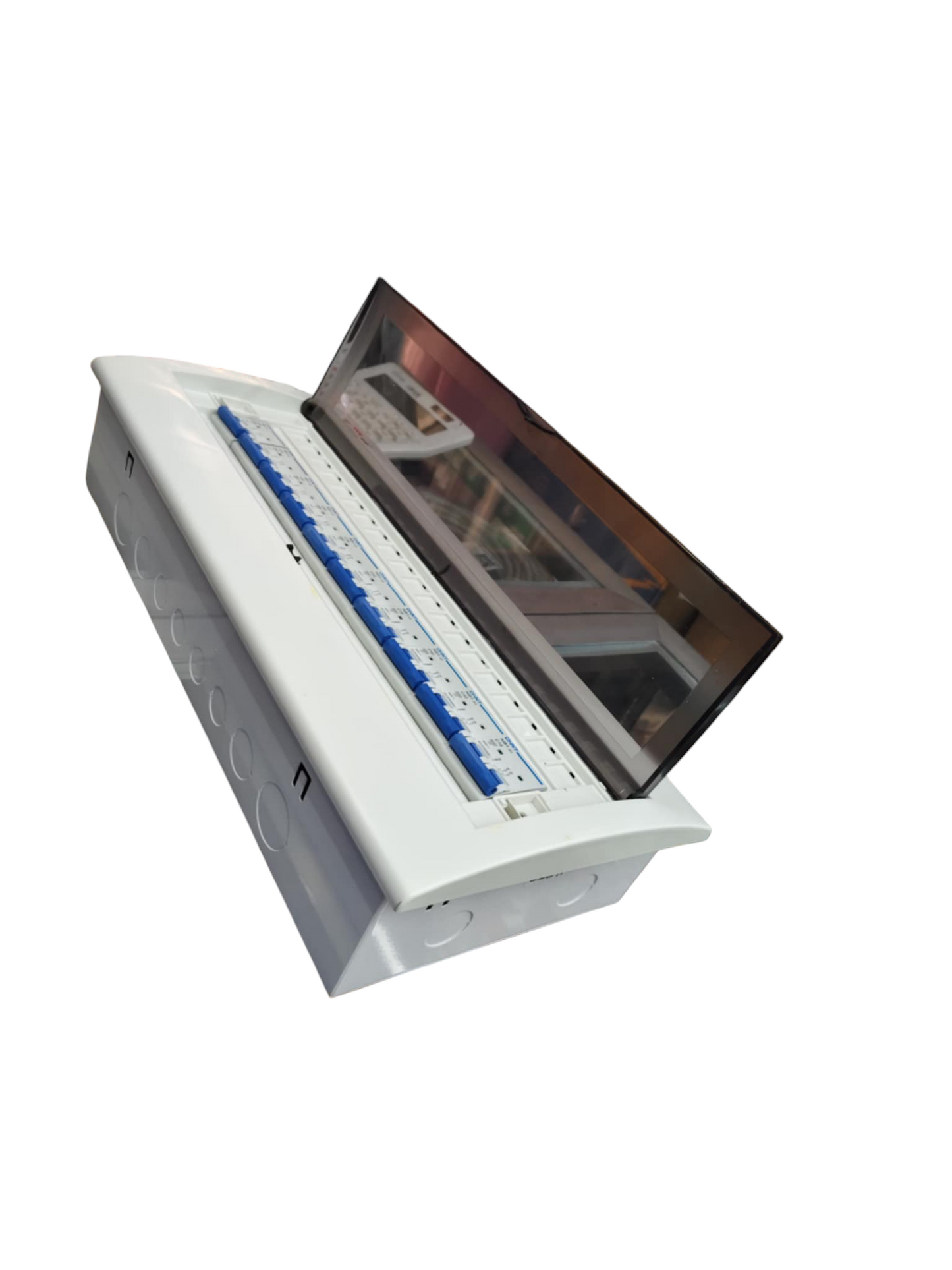 Chint Distribution box with Bus Bar Flush Type electrical panel with multiple circuit breakers and transparent cover