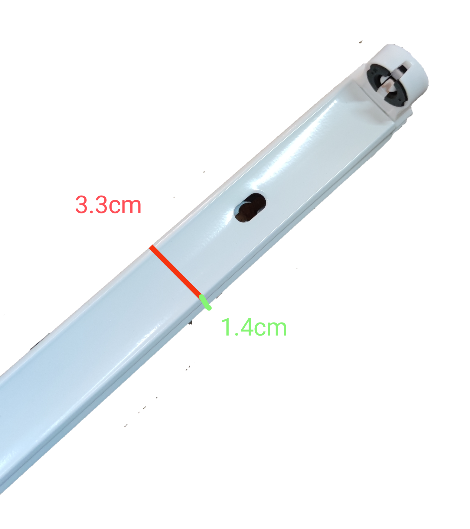 White metal double ended LED tube fixture 7W 8W 9W with mounting hole for lighting installation
