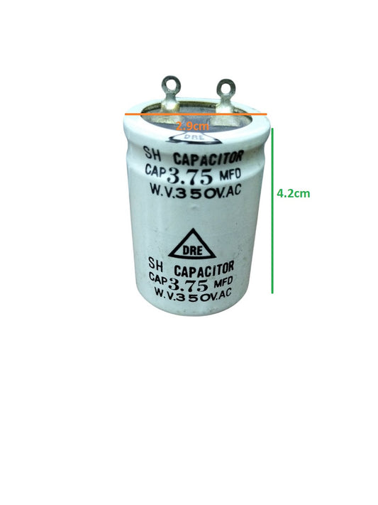 DRE 3.75 MFD motor running capacitor for electrical circuitry and motor applications