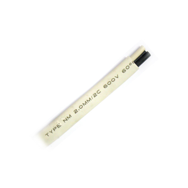 Omega Duplex Solid Cable NM Cable white insulated electrical wire with black and white conductors