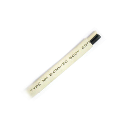 Omega Duplex Solid Cable NM Cable white insulated electrical wire with black and white conductors