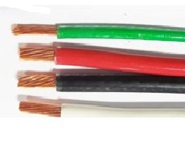 Duraflex THHN AWG 14 Stranded Electrical Wire in Green, Red, Black, and White Colors