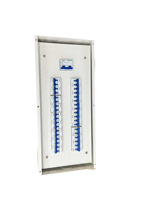 Panel Board 125A 2Pole 10KAIC 220V Main Miniature Circuit Breaker with 18 Branches 2 Pole Miniature Circuit Breaker (Royu) main, ( Panasonic) Branches
