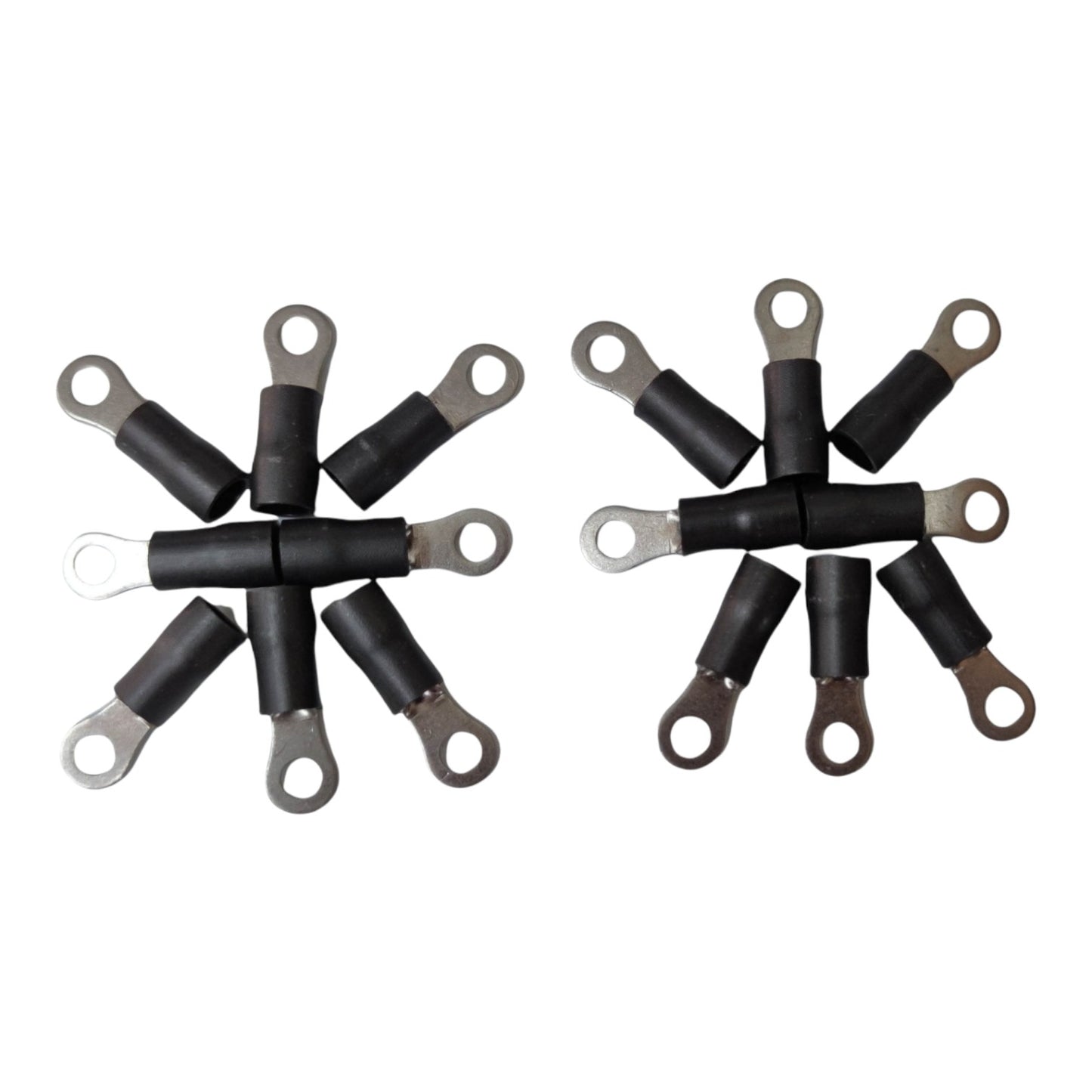 Local Terminal Lugs Ring Type Black Insulation 3.5mm (5Pcs + 5Pcs Free) , Ring Terminal Lugs,  Round Terminal Lugs
