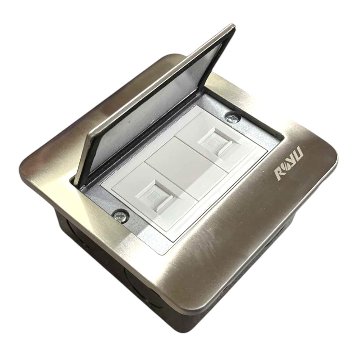 Royu Floor Outlet 2 Gang LAN Outlet Available in Gold and Silver