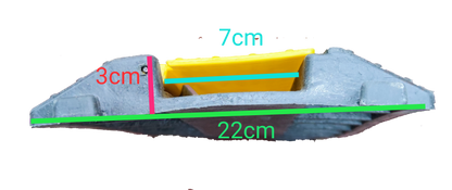 Grippes Cable Ramp Protector 1 Channel, 1 Meter x 22 cm x 3 cm, Rubber Ramp Cable Protector