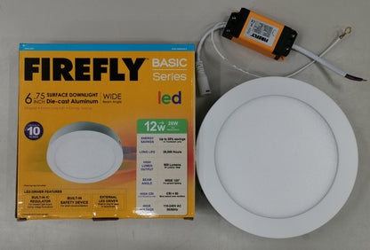 Firefly 12W LED Surface Downlight Round Daylight 220V, 167mm Diameter 6.5 inches Surface Type LED Downlight