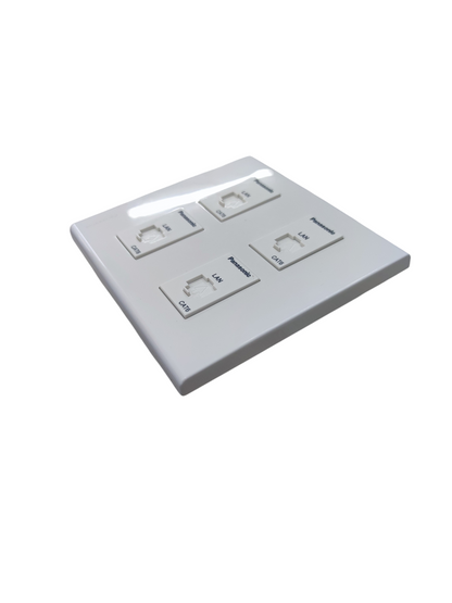 Panasonic 4 Gang CAT6 Data Outlet Wide Series WEG6804+(4XWEG24886)+Utility Box