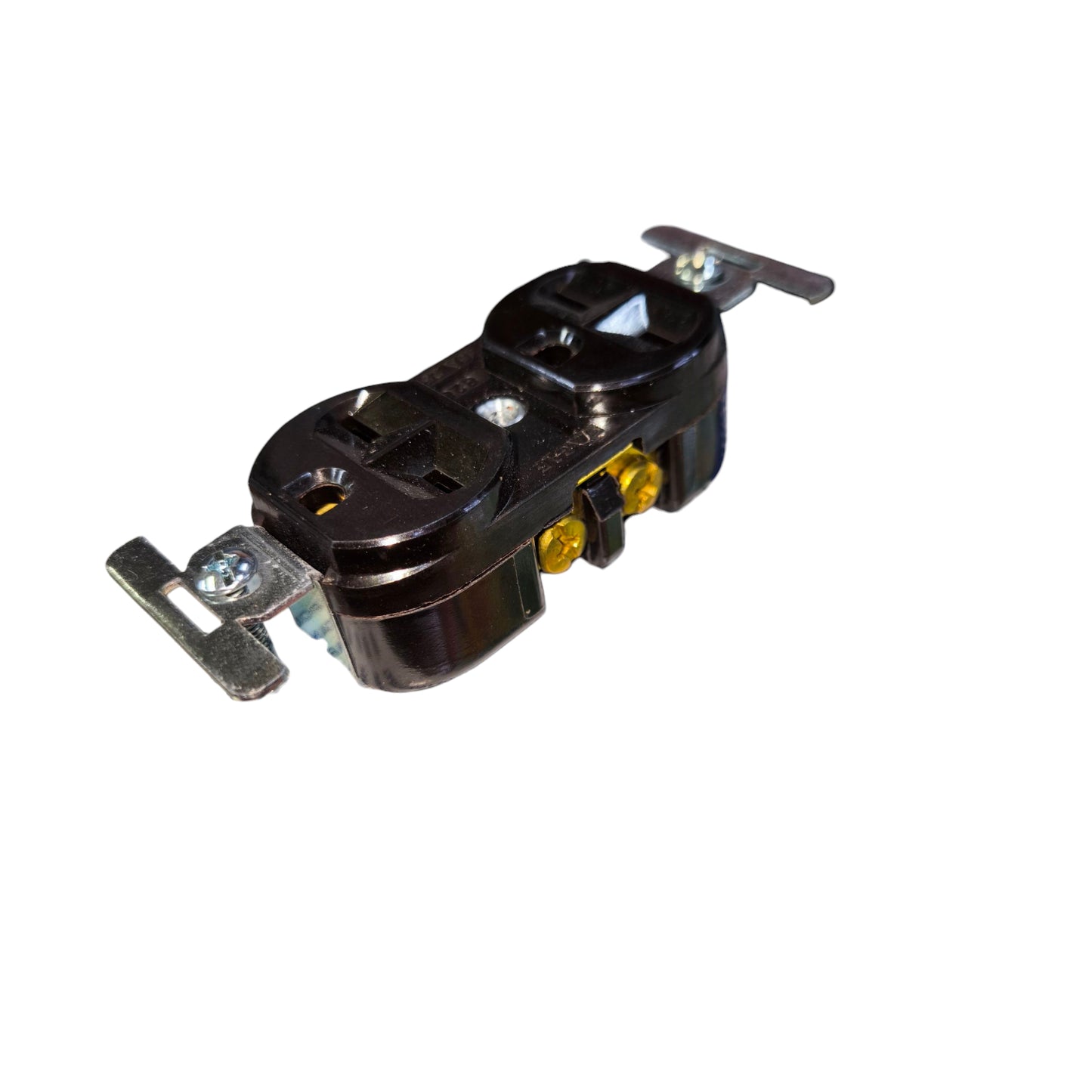 Eagle 2 gang tandem outlet 15A 250V with durable black design for efficient power distribution