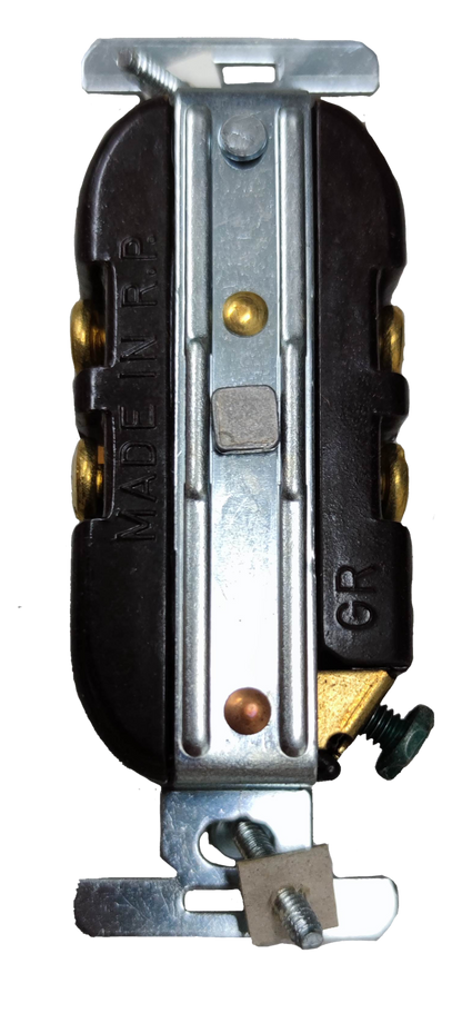 Eagle 2 gang tandem outlet 15A 250V with durable metal and easy installation features