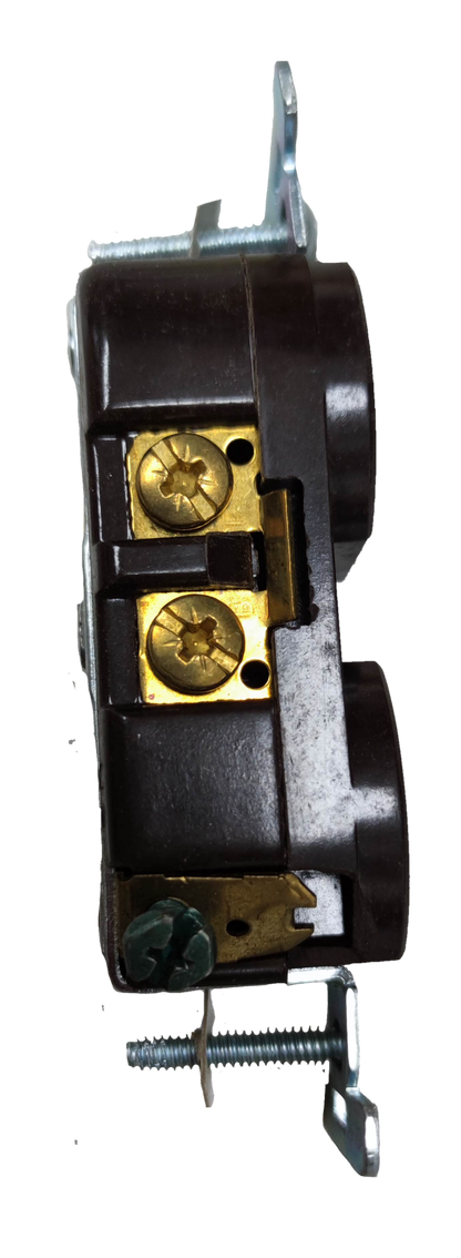Eagle 2 gang tandem outlet 15A 250V with durable housing and gold-plated connections for reliable power distribution