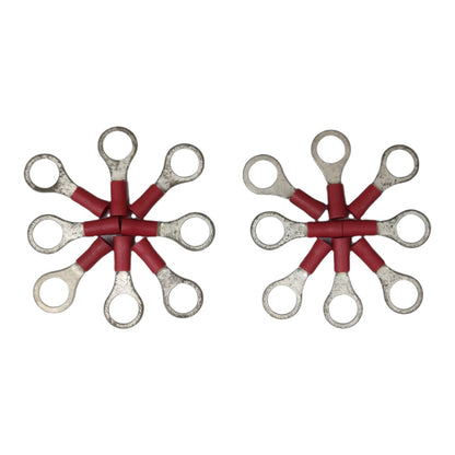 Local Terminal Lugs Ring Type Red Insulation 2.0mm (10Pcs + 10Pcs Free) , Ring Terminal Lugs,  Round Terminal Lugs