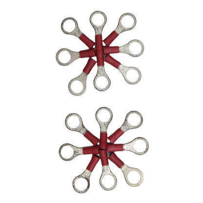 Local Terminal Lugs Ring Type Red Insulation 2.0mm (10Pcs + 10Pcs Free) , Ring Terminal Lugs,  Round Terminal Lugs