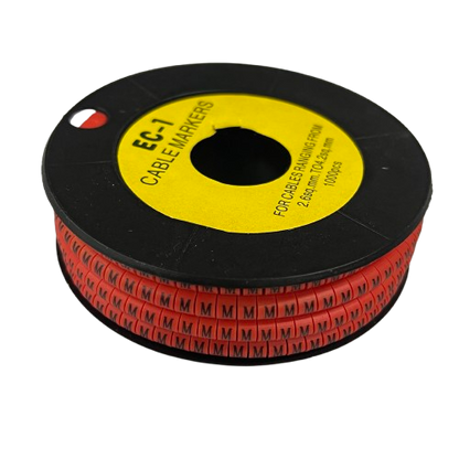 Grippes cable management spool with M Marker Red 2.6mm to 4.2mm 1000pcs for cable labeling