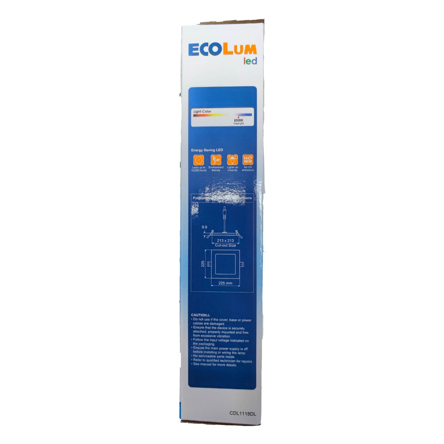 Ecolum LED packaging on a white background