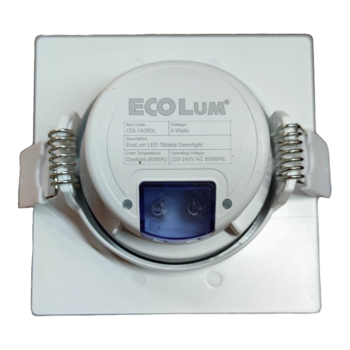 Ecolum 5W LED Tiltable Recessed Downlight Daylight 6500K 220V 3.5 Inches CDL1405DL