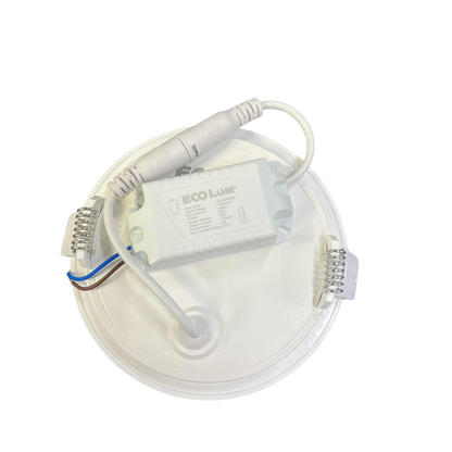 Ecolum 6W LED recessed round downlight with connected driver for easy installation