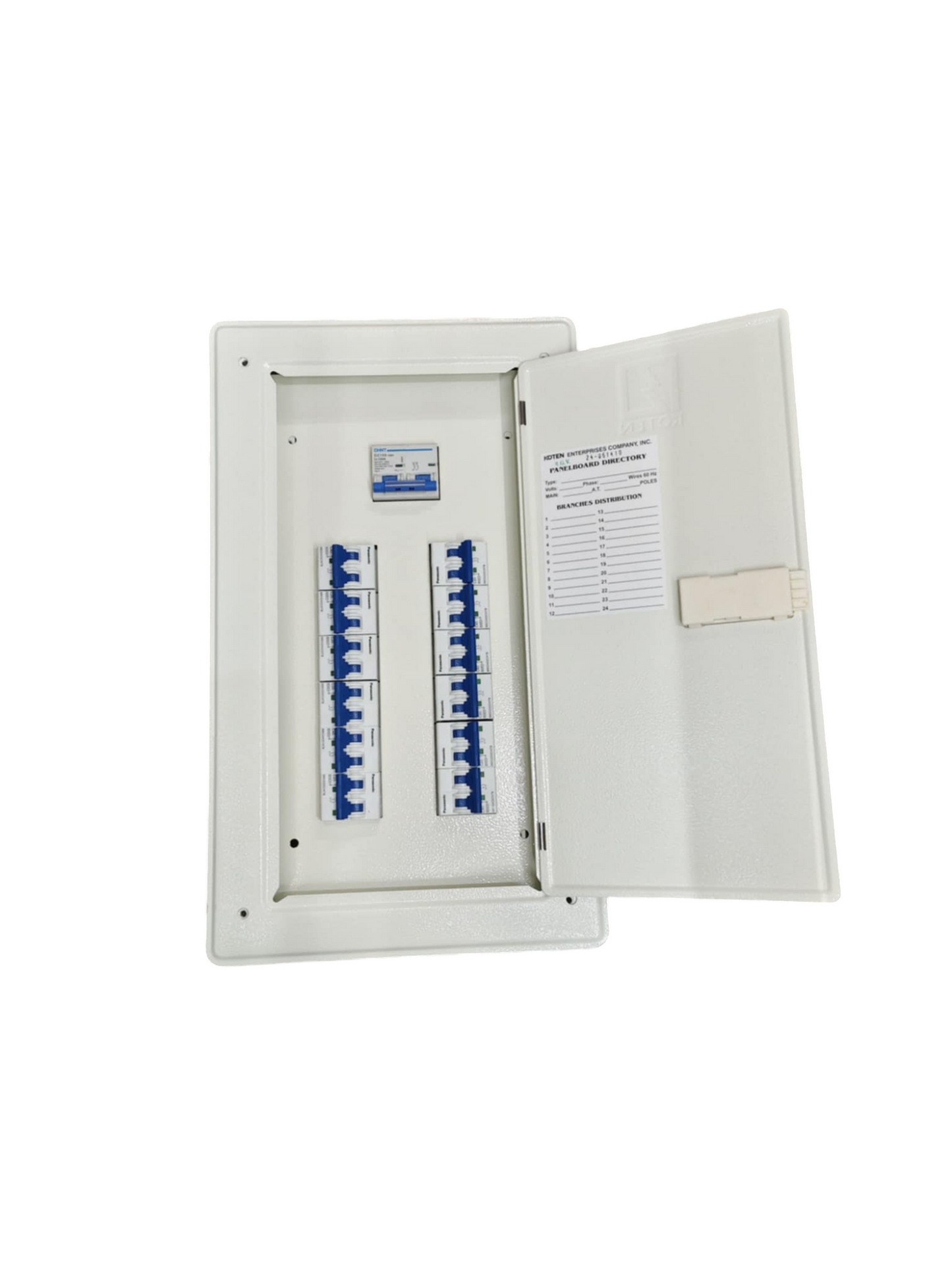 Panel Board 125A 2Pole Main Chint Miniature Circuit Breaker Metal with 12 Branches 2 Pole (Panasonic)