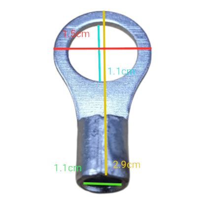Local Terminal Lugs Ring Type Without Insulation 8mm (4Pcs + 4Pcs Free) , Ring Terminal Lugs,  Round Terminal Lugs