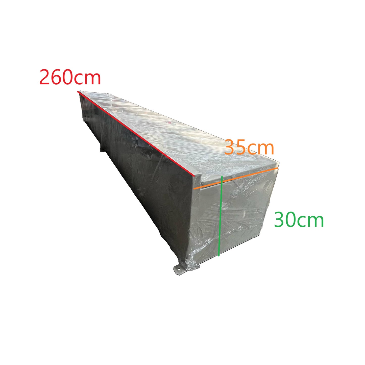 Local Bus Bar Gutter 3 Phase 600AF long 260cm metal enclosure 35cm by 30cm wrapped for electrical trade
