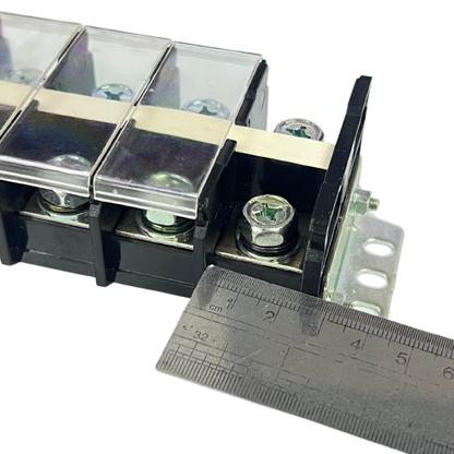 Auspicious 100A Terminal Block with Cover 4 Pairs screw terminal block with clear covers and mounting bracket