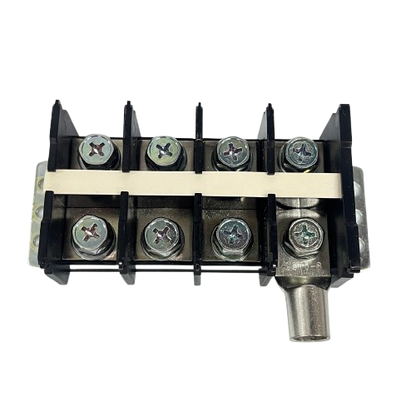 Auspicious 100A Terminal Block with Cover 4 Pairs black plastic 8 screw terminal block with metal lug