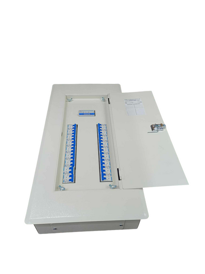 Chint and Royu electrical distribution panel with 18 branches Distribution with 125A 3 Phase dual row circuit breakers