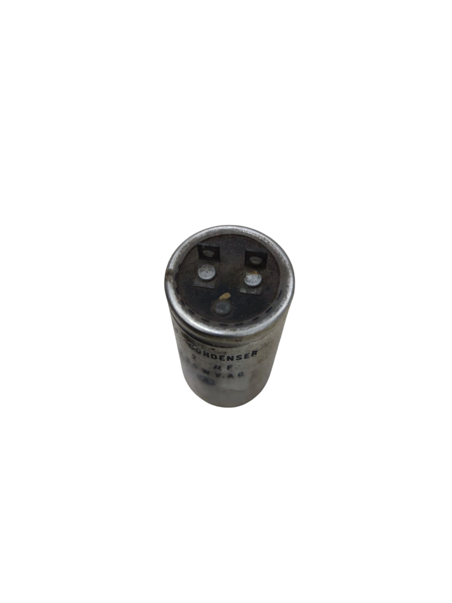 2uF 250V capacitor electrical component with three terminals made in China for circuitry use