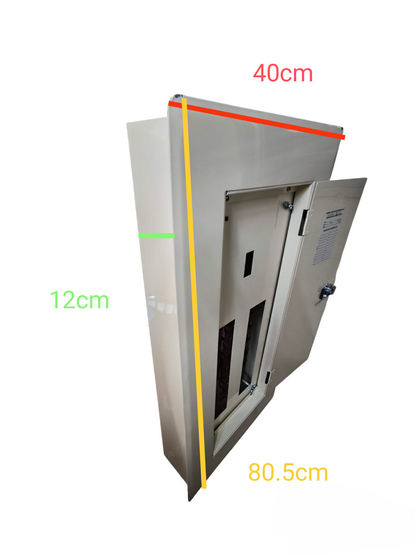 Koten distribution panel 12 Branches 2P 125A Main with HPH B-On . metal electrical box open with visible breaker slots