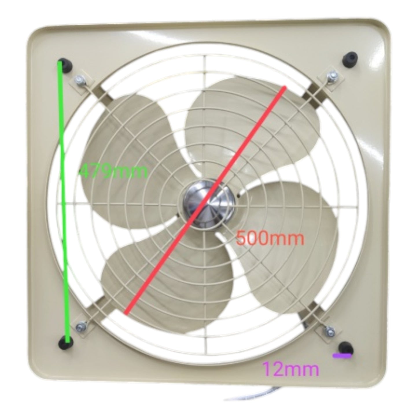 Tailee Exhaust Fan with 500mm Blades and 479mm Housing from Electx Electrical Supply