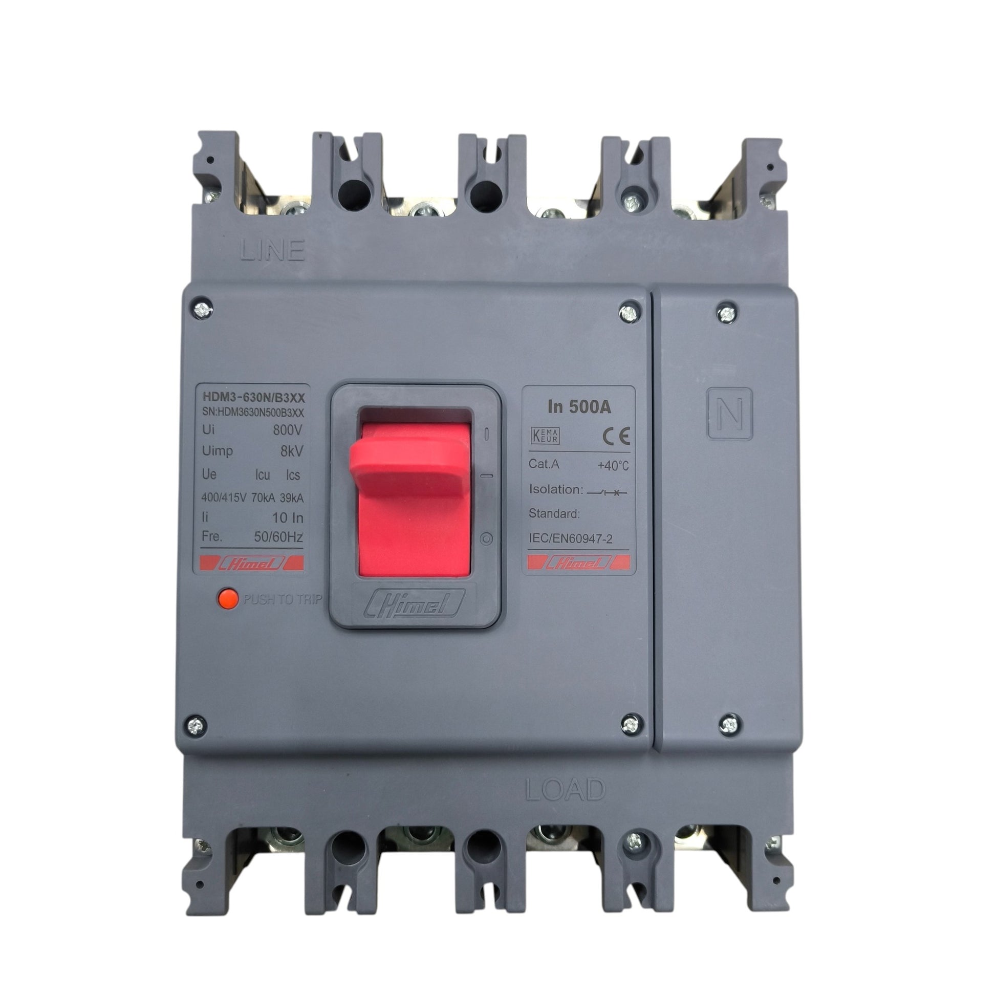 Himel 500A Circuit Breaker with Red Switch for Electx Electrical Supply