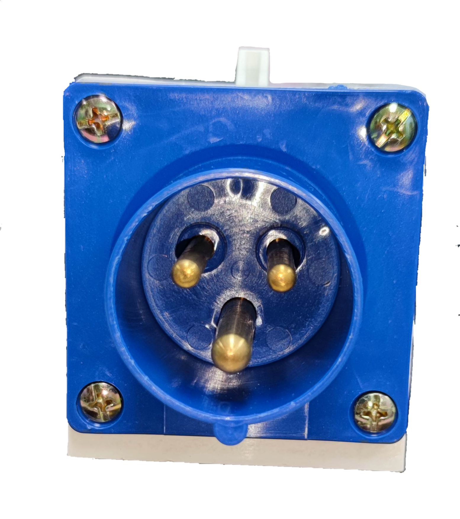 Grippes Blue Electric Power Outlet with Three Pins for Electx Electrical Supply