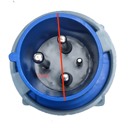 Electx Electrical Supply Three-Pin Connector with a 7cm Diameter for Electric Circuitry Applications