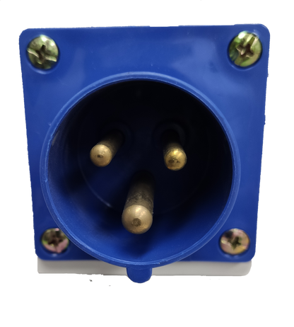 Grippes Blue Power Plug Outlet with Three Pins from Electx Electrical Supply for Reliable Connections
