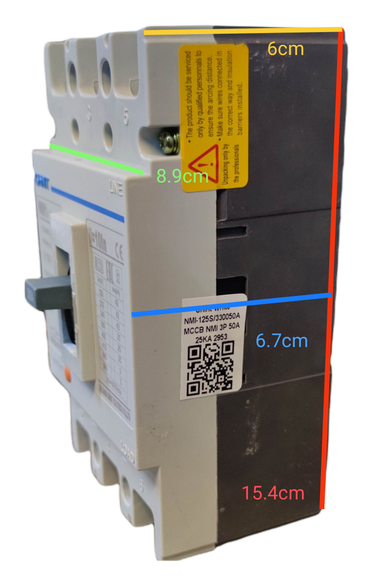 Chint Electrical Circuit Breaker with dimensions 6x15.4x8.9 cm, from Electx Electrical Supply