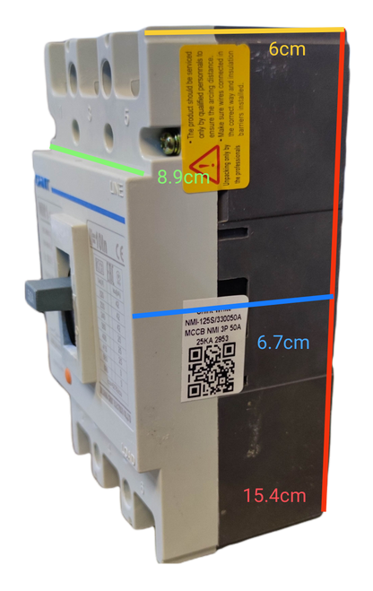Chint Electrical Circuit Breaker with dimensions 6x15.4x8.9 cm, from Electx Electrical Supply